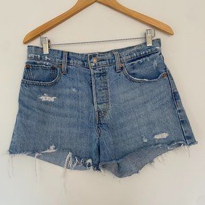 Levi’s Wedgie Fit Distressed Jean Shorts, Size 30